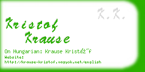 kristof krause business card